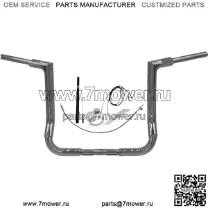 Комплект хромированного руля Flat Top 14" 2021-2022 Harley Touring FLH