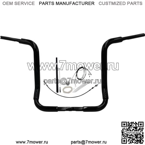 Черный 16-дюймовый комплект руля с круглым верхом 2021-2022 Harley Touring FLH CVO
