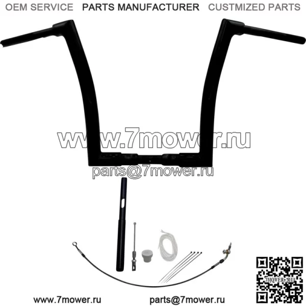 Черный 14-дюймовый комплект руля Flat Top 2021-2022 Harley Touring FLTR CVO