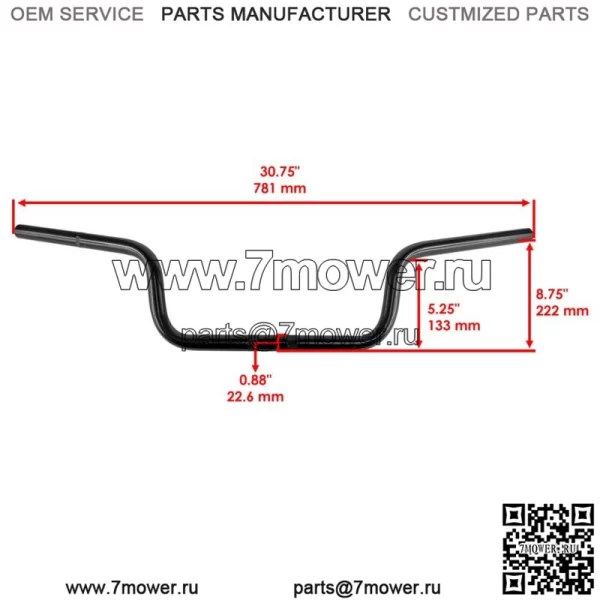 Ручка 7/8 дюйма для Polaris Sportsman 570 2014 2015 2016 2017 / 5244581-067 (Для: Polaris Sportsman 800) - Image 2