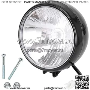 Мотоциклетная фара 12 В 35 Вт с крепежными болтами для 196cc 200cc Baja Warrior Massimo Trailmaster MB200 MB165 Hensim Motorsports Mini Bike Head Light в сборе, черные детали