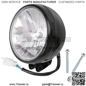 Мотоциклетная фара 12 В 35 Вт в сборе с оборудованием для 196cc Baja Warrior 200cc Massimo MB200 Trailmaster MB200 MB165 Hensim Motorsports Mini Bike Parts Black