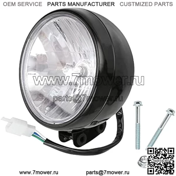 Мотоциклетная фара 12 В 35 Вт в сборе с оборудованием для 196cc Baja Warrior 200cc Massimo MB200 Trailmaster MB200 MB165 Hensim Motorsports Mini Bike Parts Black
