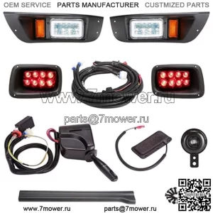 Комплект светодиодных фонарей для гольф-кара Deluxe для EZGO TXT Street Legal Kit, переключатель указателя поворота
