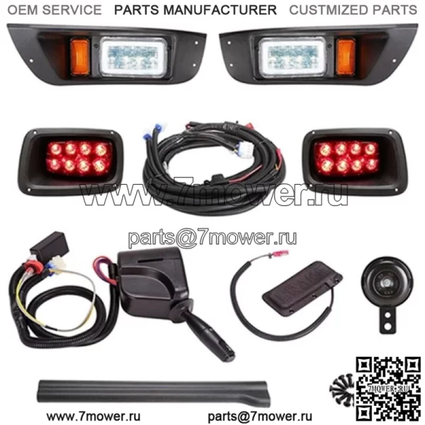 Комплект светодиодных фонарей для гольф-кара Deluxe для EZGO TXT Street Legal Kit, переключатель указателя поворота