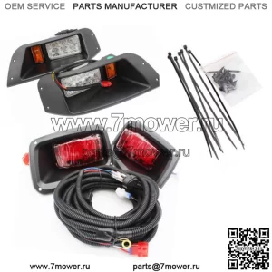 Комплект освещения Deluxe Cart Golf Cart, совместимый с EZGO TXT 1996-2014 гг., со светодиодным указателем поворота