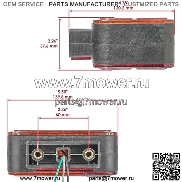 Правый задний фонарь в сборе, совместимый с John Deere 4105 4200 4300 4400 4500 4600 LVA14366 - Image 2