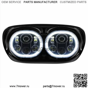 Белый светодиодный черный светильник для фар Dual Visionz Halomaker Harley FLTR 98-13 (Для: Harley-Davidson)