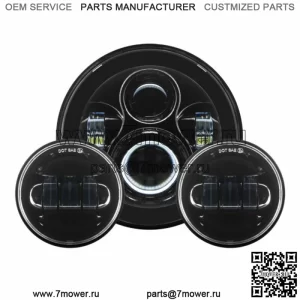 Hogworkz 7" Белый светодиодный фонарь Daymaker Черный Дополнительный фонарь Harley Touring (Для: Harley-Davidson)