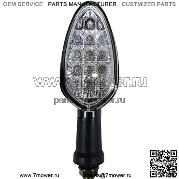 Пара черных светодиодных указателей поворота мотоцикла (2 поворотника) для Yamaha FZR 750, FZR 1000 - Image 3