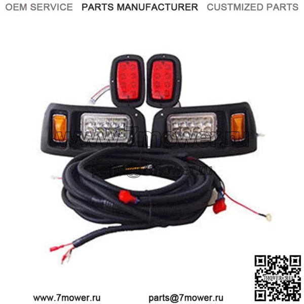 Комплект освещения Club Car DS Light подходит для заводского кузова 1993-2013 гг., светодиодные фары 12 В, задние фонари