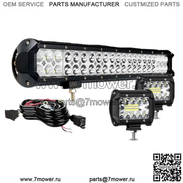 20-дюймовые светодиодные фары рабочего освещения для Kawasaki Teryx Teryx4 Mule 610 4010 + проводка (для: более одного автомобиля)