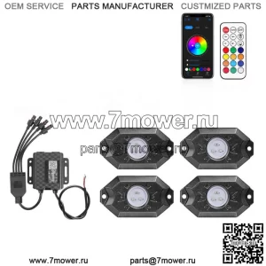Для Polaris RZR XP 4 1000 Turbo RZR 900 RGB светодиодные фонари Rock Underglow Foot 4Pod (подходит: Yamaha)