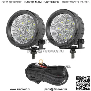 Для Polaris RZR XP 4 1000 Turbo RZR 900 3,5-дюймовый круглый светодиодный провод рабочего освещения (подходит: Yamaha)
