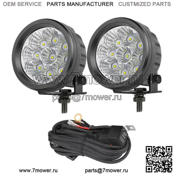 Для Polaris RZR XP 4 1000 Turbo RZR 900 3,5-дюймовый круглый светодиодный провод рабочего освещения (подходит: Yamaha)