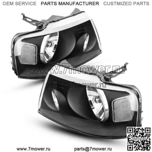 Пара фар для Ford F-150 F150 2004-2008 годов, черный корпус, лампы с прозрачными линзами, НОВЫЕ (для: Ford F-150)
