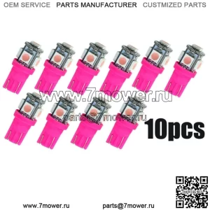 10x T10 194 168 W5W 5050 SMD светодиодные розовые автомобильные клиновые задние боковые фонари, детали ламп (для: Ford F-150)