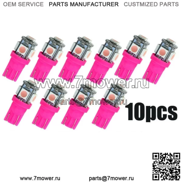 10x T10 194 168 W5W 5050 SMD светодиодные розовые автомобильные клиновые задние боковые фонари, детали ламп (для: Ford F-150)
