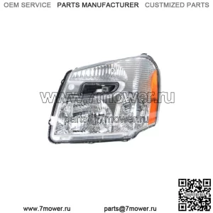 Левая галогенная фара для Chevy Equinox 2005-2009 годов в сборе, хромированный корпус, прозрачный