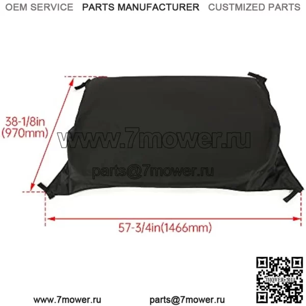 Черная мягкая крыша, совместимая с John Deere HPX и XUV Gator с системой OPS (Rollbar), замена панели крыши для LP93127 - Image 3