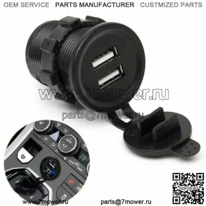 Черная розетка для автомобильного прикуривателя с двумя USB-портами, детали адаптера питания для зарядного устройства (для: Ford F-150)