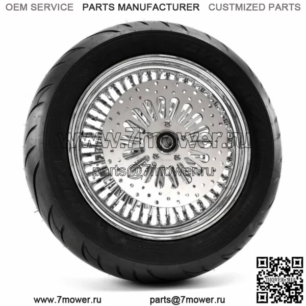 Ultima Chrome 16 3,5 48 Fat King Spoke Передний диск BW Комплект шин Harley 08+ DD (Для: Harley-Davidson)