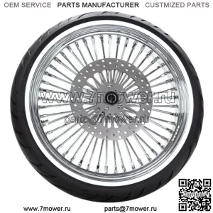 Переднее колесо 21 x 3,5 Chrome с 52 толстыми спицами Mammoth Fat Spoke WWW Tire 07-2020 Harley Softail (Для: Harley-Davidson)