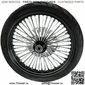 21 3.5 Черный обод 46 Пакет передних колес Fat King Spoke BW Single Disc Harley 08+ (Для: Harley-Davidson)
