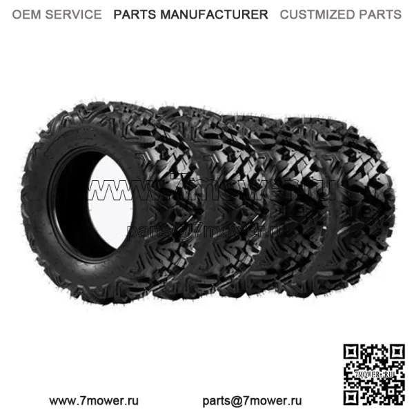 4 шт. шины для квадроциклов/UTV 25x8-12 25x10-12 All Terrain AT, 6-слойные, номинал 2512 25x10-12 (подходит: Yamaha Rhino 660)