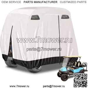 Чехол на 2-4 пассажирскую тележку для гольфа для автомобиля Yamaha EZGO Club Car — серебристый корпус для гольфа