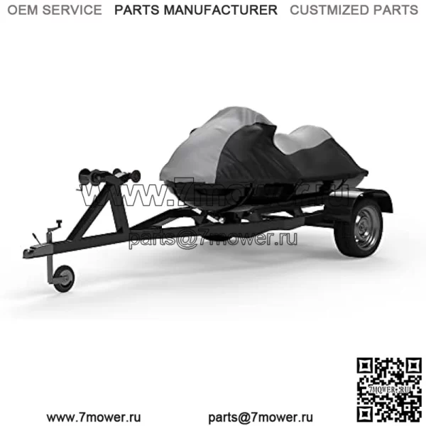 Всепогодный чехол для гидроцикла, совместимый с Yamaha Wave Runner FZR 2009–2016 годов — серый/черный цвет — можно перевозить трейлером — защищает от дождя, солнца и многого другого! В комплект входят ремни для прицепа и сумка для хранения.
