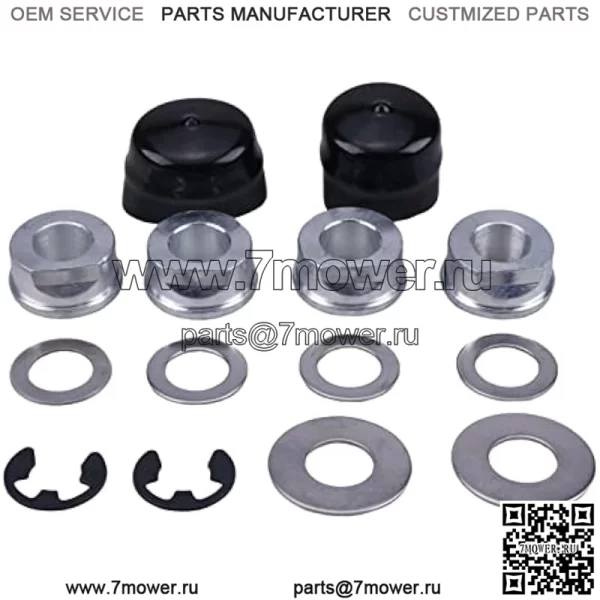 Комплект втулок переднего колеса, совместимый с John Deere M123811 M123253 R27434 Z9972H Husqvarna Craftsman Poulan AYP 532009040 9040 9040H 121748X 121749X 12000029 - Image 2
