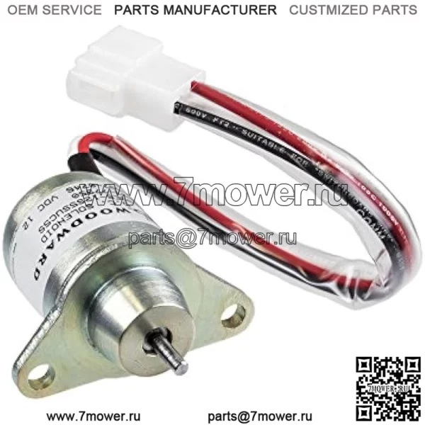 OEM-соленоид отключения подачи топлива John Deere 790 990 1505 1515 1545 1550 1600 2500 4100 X 495 595 740 744 748 750 950 R M806808 - Image 2