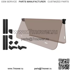 Лобовое стекло тележки для гольфа для Club Car DS 1982-2000.5, тонированное складное лобовое стекло толщиной 4 мм