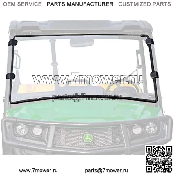 Полное лобовое стекло, устойчивое к царапинам, для John Deere Gator XUV 2018+ 835E / 835M / 865E / 865M | Поликарбонат толщиной 1/4 дюйма в 250 раз прочнее стекла | Твердое покрытие!