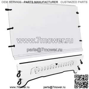 Полностью вентилируемое лобовое стекло, совместимое с John Deere Gator TS/TX/TE 2005–2020 годов. Прозрачное ветровое стекло, устойчивое к царапинам.