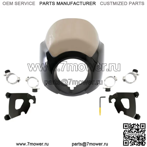 Обтекатель лобового стекла Memphis Shades Café, дымчатый Harley 2006-2017 Dyna (Для: Harley-Davidson)