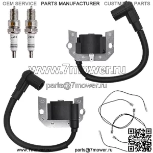 21171-7034 Катушка зажигания подходит для Kawasaki 21171-7001-7003-7006-7022-7024 21171-7037 Совместима с FH381V FH451V FH500V FH531V FH541V FH580V FH601V FH641V FH680V для Джон Дир MIA11064 AM133525