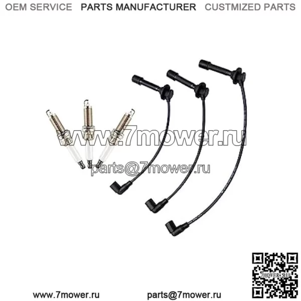 Комплект проводов и свечей зажигания MIA11722 MIA11723 MIA11724 Совместимо с John Deere 825i 825i S4, расширенная версия (3 шт.) XTPTFABS - Image 2