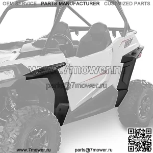 Комплект расширителей передних и задних крыльев для Polaris RZR 900 2014-2023 годов, брызговики, удлинители крыльев для Polaris RZR 900 / S 900 / Trail 900 / RZR Trail S 2014-2023 годов, аксессуары (номер замены 2879434) — 4 шт.