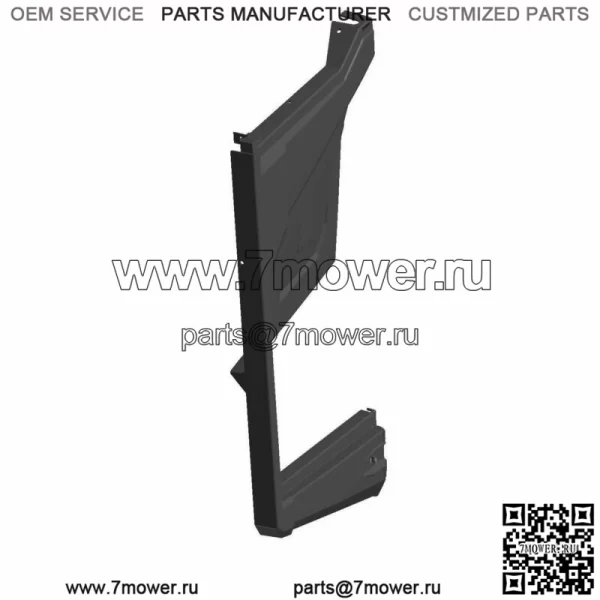 Polaris Fender-Mid, Crew, правый, глянцевый черный, оригинальная деталь OEM 5451102-070 (для: Polaris) - Image 4