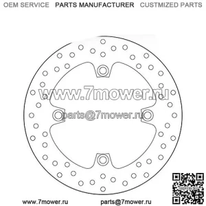 Тормозной диск с фиксированным тормозным диском Brembo Oro Rear Honda X-Adv Travel Pack 750 2017 > 2019