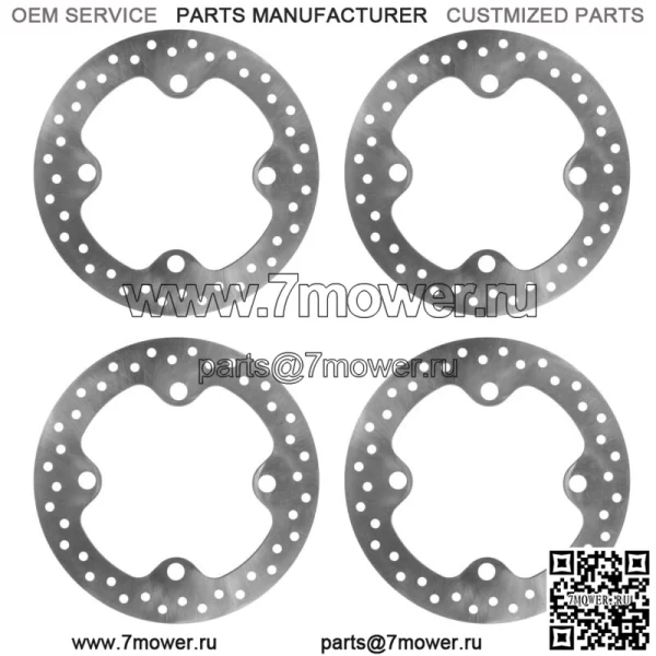 4 Передний Задний Тормозной Дисковый Ротор для Polaris RZR XP 1000/ RZR XP 4 1000 2014 - 2021 (Для: Polaris) - Image 3