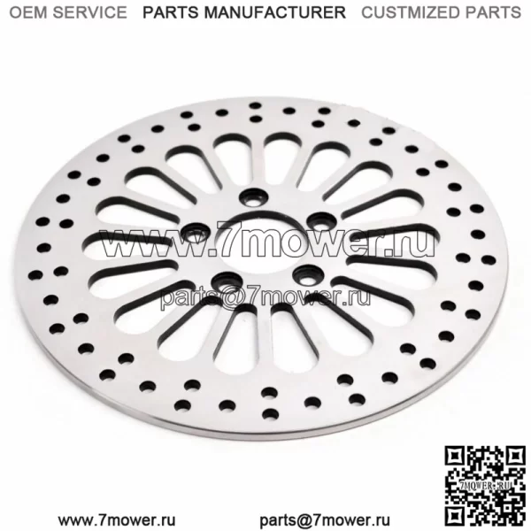 Передний тормозной диск DNA с полированными спицами, 11,8 дюйма, Harley Touring 2008+ (для: Harley-Davidson)