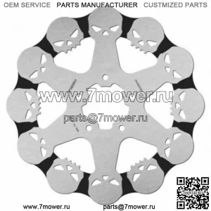 Galfer Front 11.8 Skull Skulls Плавающий передний тормозной диск, ротор Harley Bagger FLH (Для: Harley-Davidson)