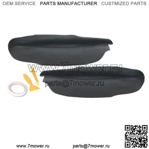 Подходит для Acura TSX Faux 2009-2014, кожаные дверные панели, подлокотники, черные чехлы