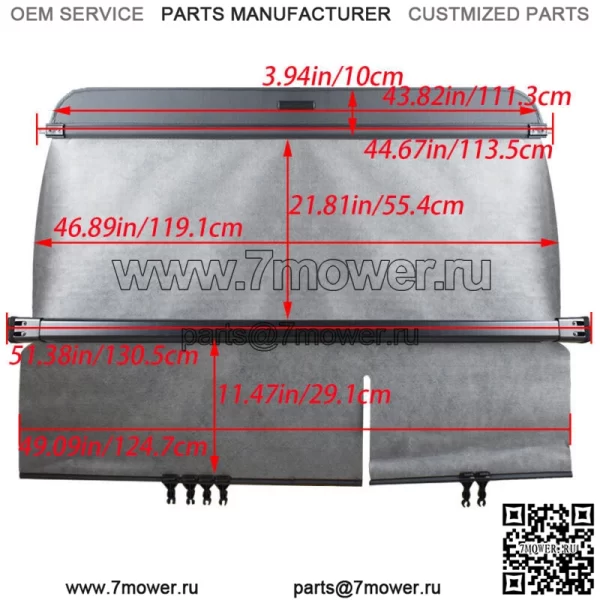 Защитная крышка багажника Canva для Lexus RX Rx350 Rx450H 2010-2015 гг. - Image 5