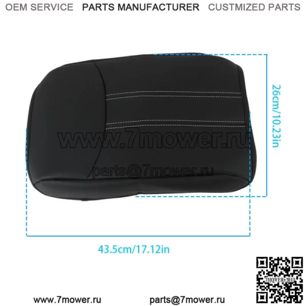 Накладка на центральную консоль, чехол на подлокотник для Honda Pilot 2023-2024, кожаный, черный, новый - Image 5