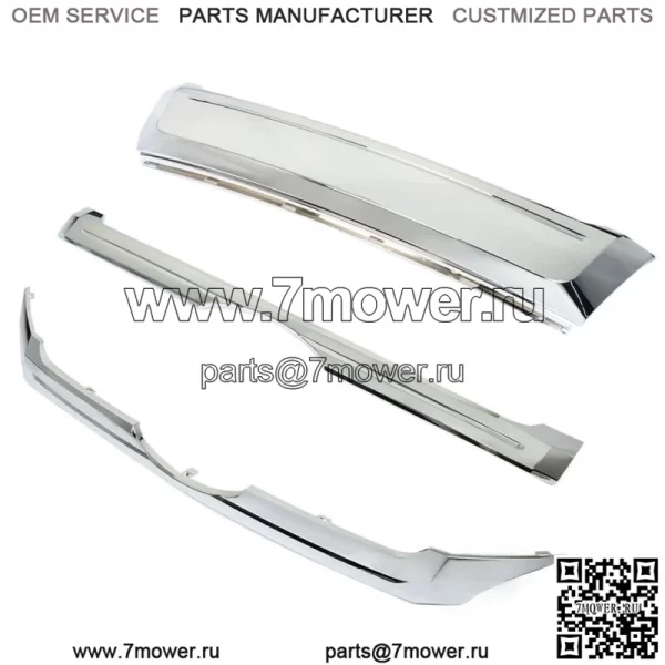 Подходит для 2011-2014 Ford Edge, передняя верхняя, центральная и нижняя отделка решетки радиатора, хром, 3 шт. - Image 2