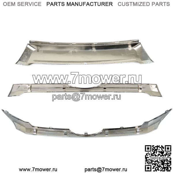 Подходит для 2011-2014 Ford Edge, передняя верхняя, центральная и нижняя отделка решетки радиатора, хром, 3 шт. - Image 4